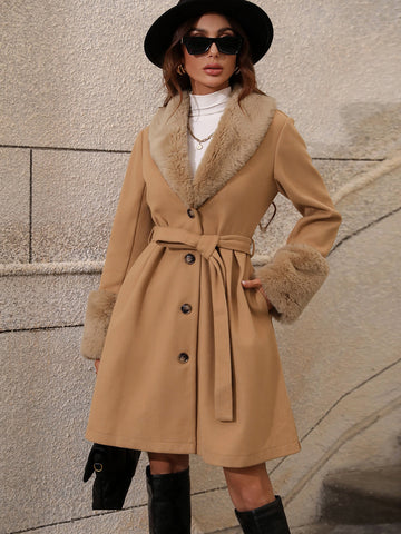 Collared Single Breasted Trench Coat