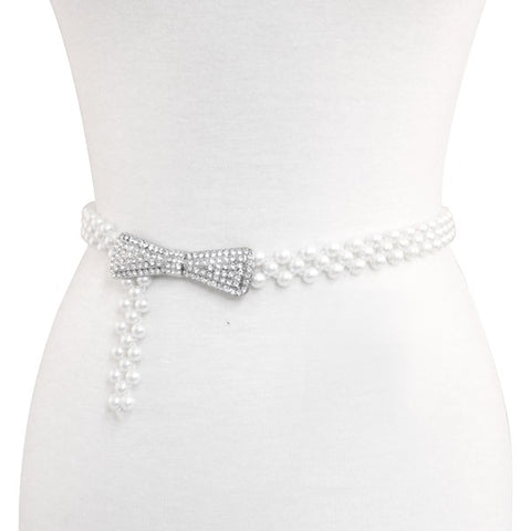 ELASTIC PEARL FASHION BELT