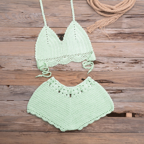 Crocheting Woven Lace Swimsuit