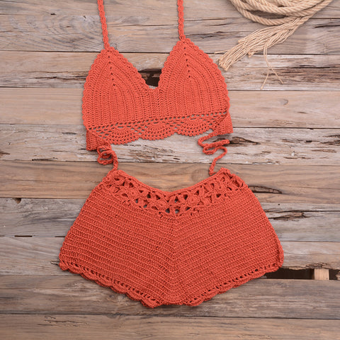 Crocheting Woven Lace Swimsuit