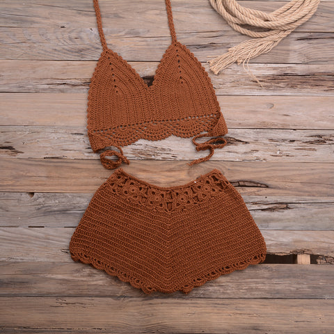 Crocheting Woven Lace Swimsuit