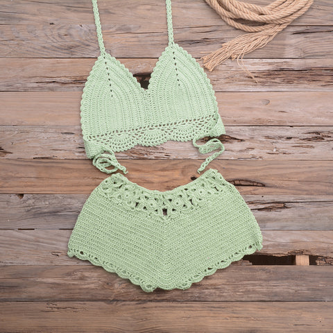 Crocheting Woven Lace Swimsuit