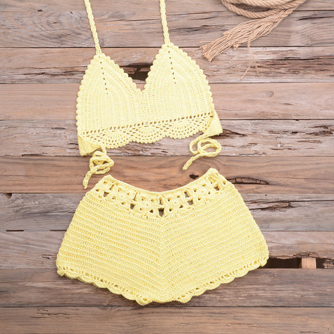 Crocheting Woven Lace Swimsuit