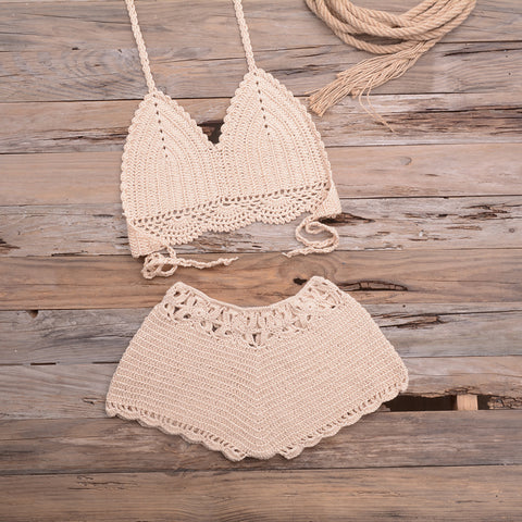 Crocheting Woven Lace Swimsuit