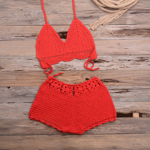 Crocheting Woven Lace Swimsuit