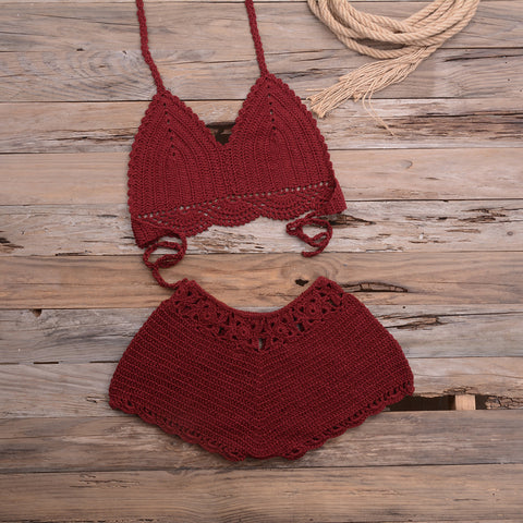 Crocheting Woven Lace Swimsuit