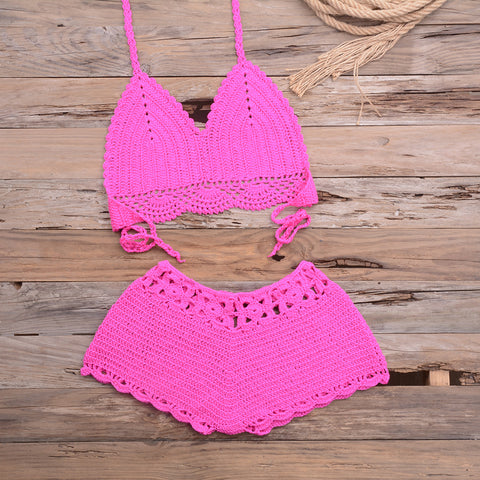 Crocheting Woven Lace Swimsuit