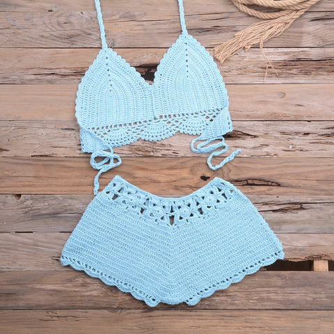 Crocheting Woven Lace Swimsuit