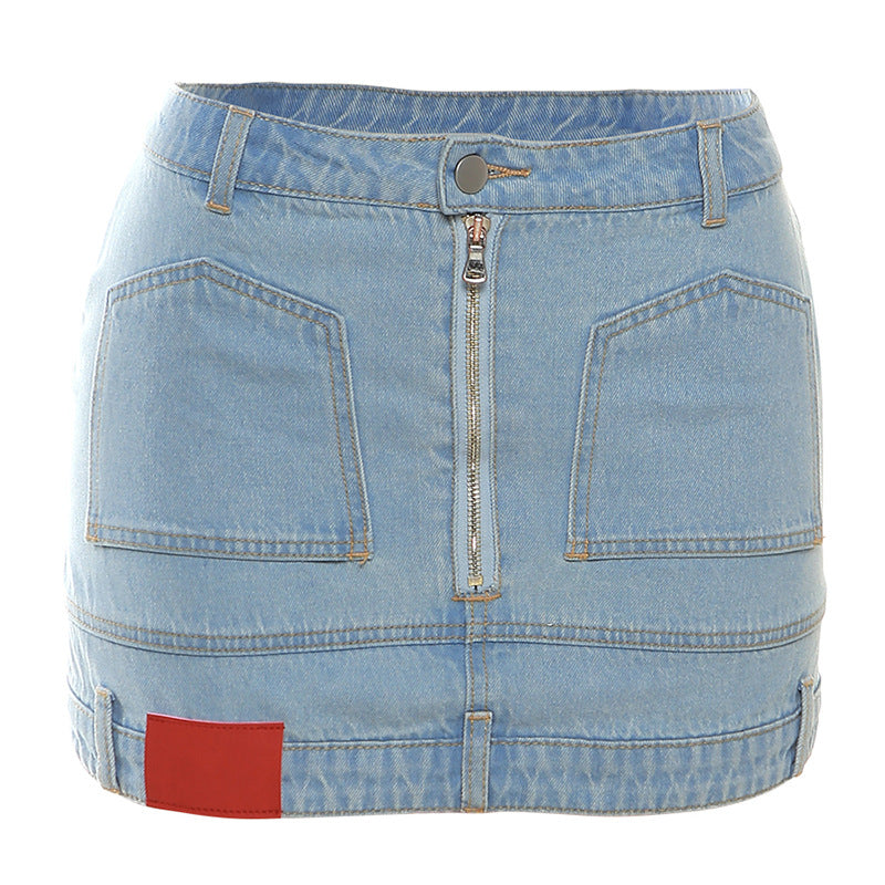 Sheath Denim Skirt