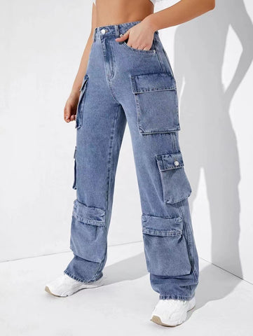 High Waist Overalls