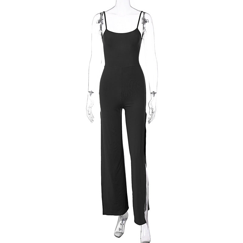 Split Suspender Jumpsuit