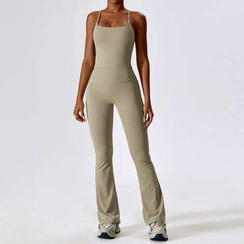 Shockproof Nude Feel Yoga Suit Quick Drying