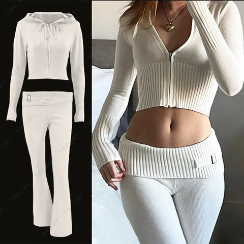 Hip fitted Knitted sweater set