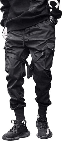 Drawstring Joggers Multi-Pocket Pants  