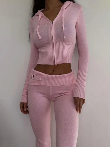 Hip fitted Knitted sweater set