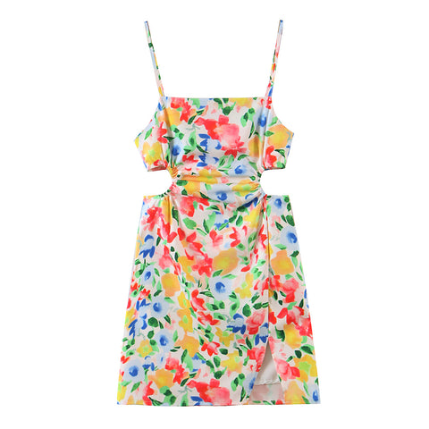 Tropical Blooming Printed  Dress