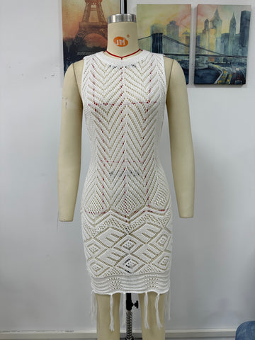 Tassel Hollow Knitwear Dress