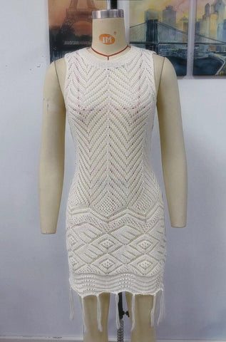 Tassel Hollow Knitwear Dress