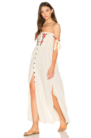 Bohemian Embroidered hanging shoulder Dress