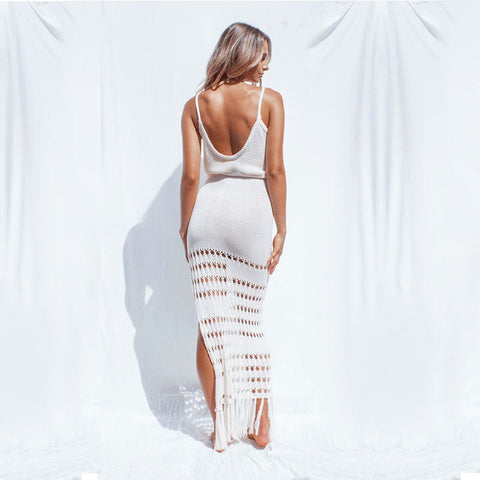 Knitted Waist Pull Belt Beach Cover up