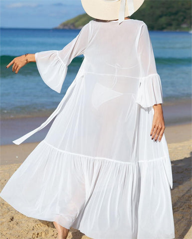 Chiffon Bikini Long Sleeve Dress