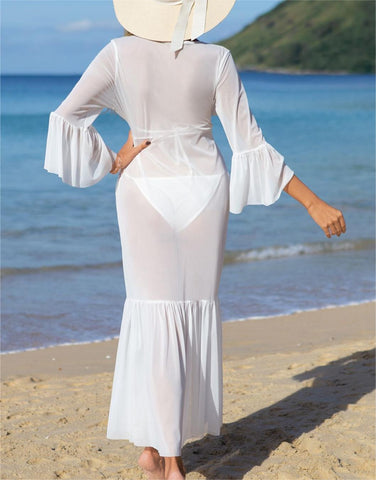 Chiffon Bikini Long Sleeve Dress