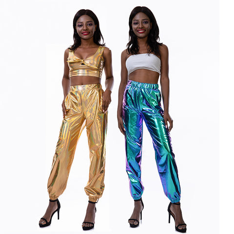 Hologram Laser Loose Trousers