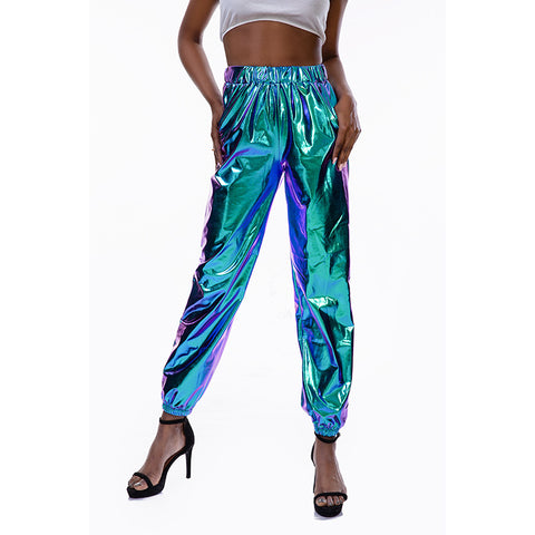 Hologram Laser Loose Trousers