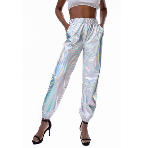 Hologram Laser Loose Trousers