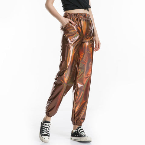 Hologram Laser Loose Trousers