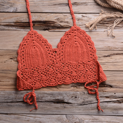 Knitted Shell Hollow Cutout Beach wear