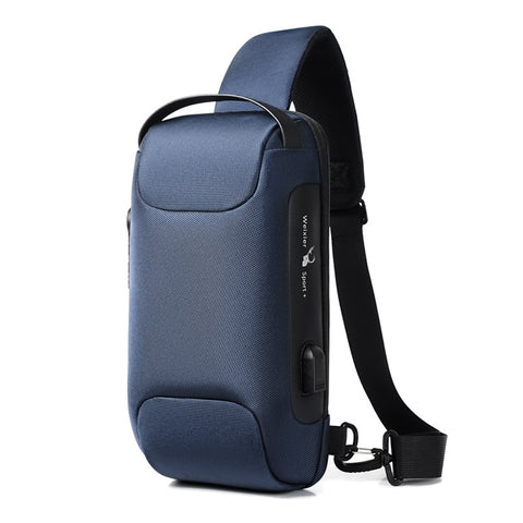 Multifunction Waterproof USB Anti-theft Bag Crossbody Shoulder Bag