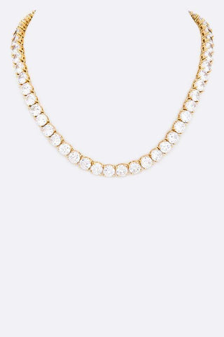 16 Cubic Zirconia Collar Necklace