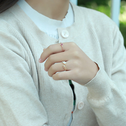 Sterling silver pearl ring