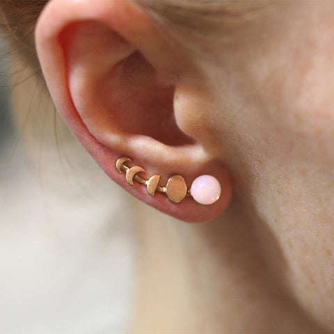 Astrological lunar eclipse earrings