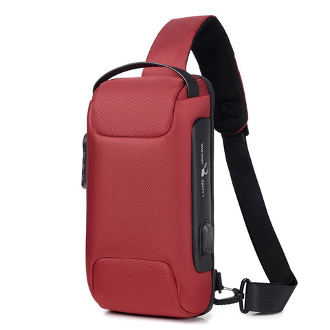 Multifunction Waterproof USB Anti-theft Bag Crossbody Shoulder Bag