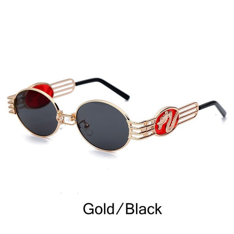 Metal Frame Chinese Dragon Sunglasses