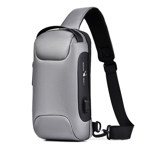 Multifunction Waterproof USB Anti-theft Bag Crossbody Shoulder Bag