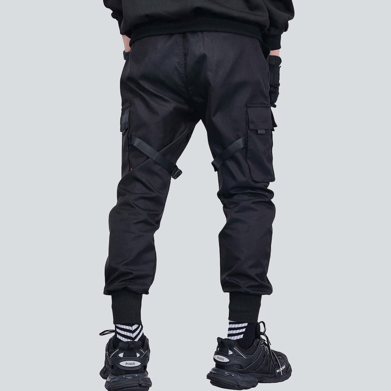 Drawstring Joggers Multi-Pocket Pants  