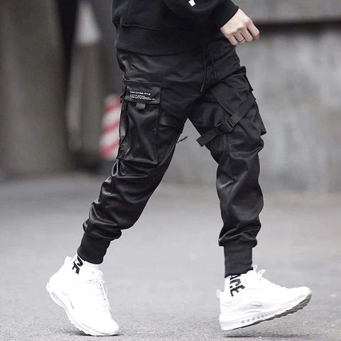 Drawstring Joggers Multi-Pocket Pants  