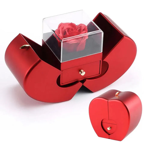 2022 Eternal Flower Apple Jewelry Box Christmas Gift Box Rose Flower Birthday Party Valentine'S Day Gift