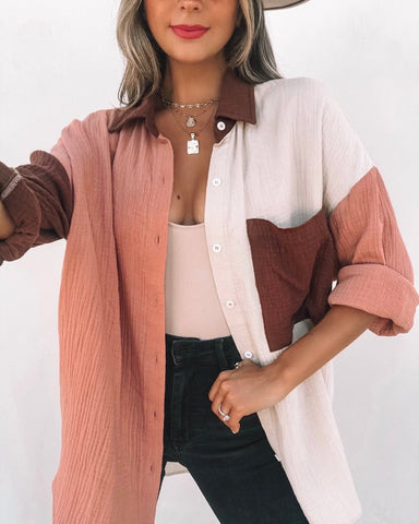 Mosaic Long Sleeve Cardigan Shirt