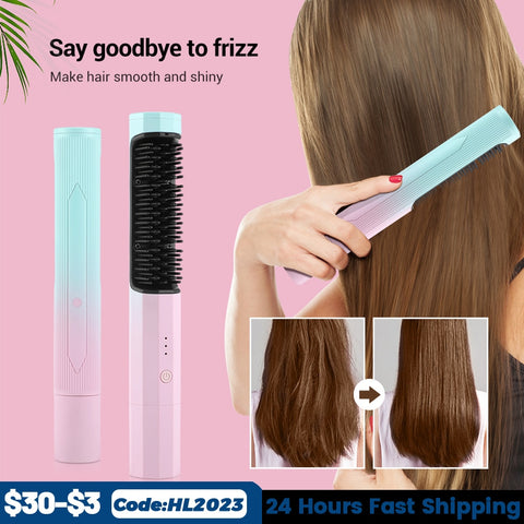 It now 2 In 1 Hair Straightener Brush