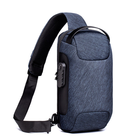 Multifunction Waterproof USB Anti-theft Bag Crossbody Shoulder Bag