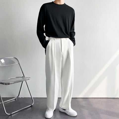 Men's Wide Leg Suit Pants