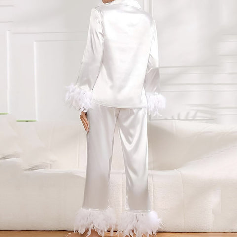 Feather Satin Ice Silk Homewear