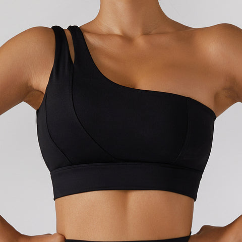 One Piece Rib Shoulder Yoga  Back Bra Shockproof