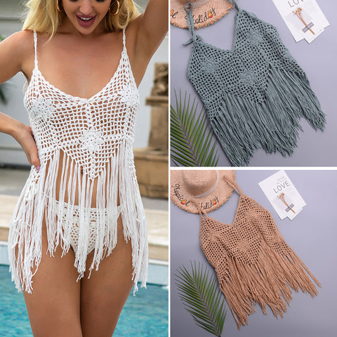 Tassel Pure Hand Crocheting Swimsuit