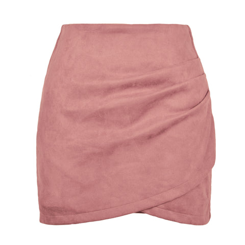 Heap Pleated Cross Zipper Skirt