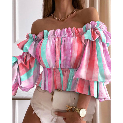 KAWI Ruffle Sleeve Shirt